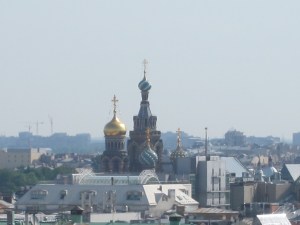 Loved seeing the onion domes in the distance. Not on tv, but in person.