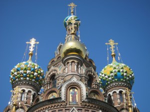 Church of the Saviour. It was built where emperor Alexander II was mortally wounded on March 1 1881.