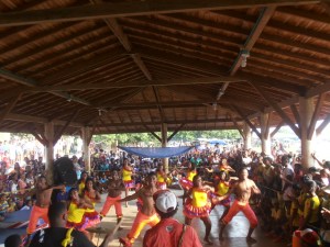 La Rada performing. Their performance was best. We had to consider the music, costumes, dancing, enthusiasm, etc. 