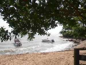 Our boats to Isla Fuerte, just off the coast at La Rada.
