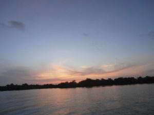 There's no beating Mother Nature. Sunset over the island.