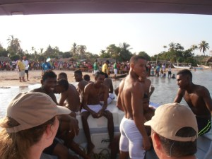 We are joined by the male swimmers.