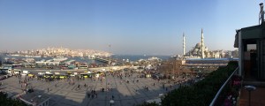 View of the New Mosque, Galata and the Bosphorus.