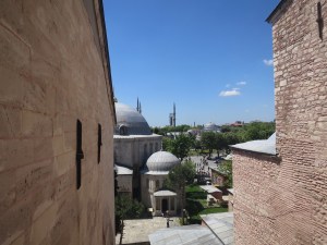 Peek-a-boo view to the Blue Mosque.