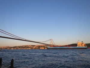 Although the sun sets, the Bosphorus never sleeps.
