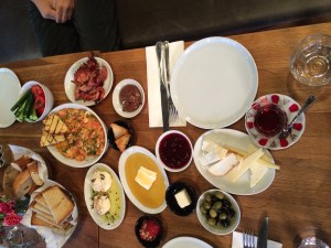 Kahvaltı --- Turkish breakfast. If I invite you over for brunch these days, you will see this along with crèpes and maple syrup. The perfect French Canadian/Turkish meal.