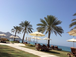 The Ritz Carlton Al Bustan Palace in Muscat. A perk - as I used rewards points to stay here. Beautiful treat.