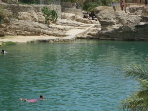 The tourist becomes the attraction. There weren't many tourists, even fewer swam. Observing local culture, I had to keep my t-shirt on and wrap my towel around me waist to cover my legs.