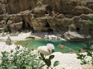 Wadi Shab - heading out on the hike at high noon may no have been the best idea (sooooo HOT! I had to rest in the shade regularly...not because of the hike itself, but because of the heat. I thought I was going to pass out. It was a lot for this Canadian girl! But so worth it.